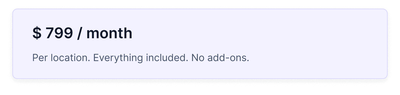 Transparent Pricing, No Surprises