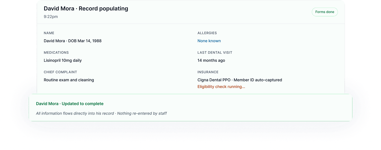 Eliminate Repetitive Data Entry